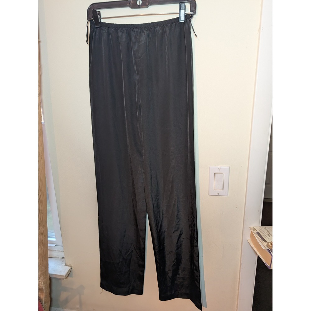 Rare Vintage Malbe Womens Black Chiffon Pants Size Small